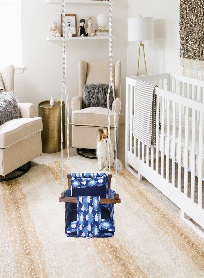 Kradyl Kroft Swing for Kids | jhula for Kids | jhula for Baby | Baby Swing Hanging Indoor Outdoor | Baby Garden Swing with 2 Pillows (6 Months to 4 Years) (Up to 20 kg) - Clouds - Image 3